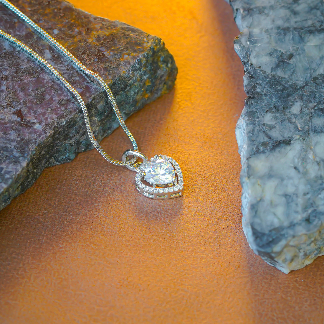 Studio Voylla Heart-Shaped Pendant Set